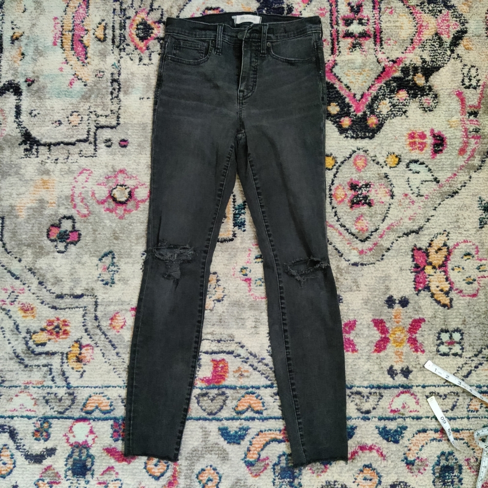 Madewell women's Hi Rise skinny black denim